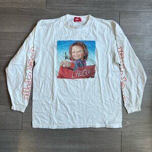 Overprint Chucky Child’s Play Long Sleeve Graphic T Shirt Streetwear Size L